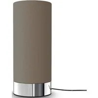 B.K.Licht Tischleuchte BK_TL1438 Tischlampe, mit Stoffschrim, Taupe, Dimmbar, Touchfunktion, ohne Leuchtmittel, E14, ohne Leuchtmittel (max. 40W), 150 cm Kabel, 11x24,4cm (DxH)