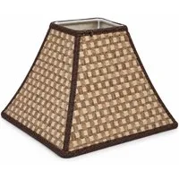JVmoebel Lampenschirm Nordic Rattan Weave Stehlampe Natur Braun 28x28 cm Sofort, Boho-Design, Geflochtener Lampenschirm, Natürliche Optik