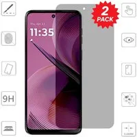 Wigento Handyhülle Für Motorola Moto G56 5G 2x 2.5D 0,26mm Privacy Display 9H Hart Glas, Spar Set Privacy Display Schutz Glas
