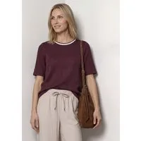 STREET ONE Kurzarmshirt Kurzarm Sommershirt im Strick-Look mit Rundhals