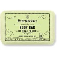 Störtebekker Feste Duschseife Body Bar - Herbal Wood - Reinigung mit Peeling-Effekt (120g), 1-tlg., mit Aprikosenkern-Peeling, natürliche Reinigung, kein Spannungsgefühl