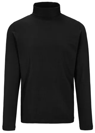 COMMANDER Finest Clothing - Rollkragen-Shirt, 1/1 Arm black - Gr. - XXL