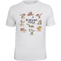 RAHMENLOS® T-Shirt für Katzenfreunde - Katzen Yoga