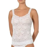 Nina Von C. Unterhemd Millefleurs Spitzentop Hemdchen elastische Spitze Gr. 38 40 42 44 46 48