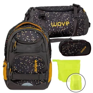 Wave Schulrucksack Set Infinity Move "Dots Sand" mit Regenschutz