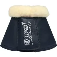 EQuest Hufglocken Hufglocke Soft für Pferde, 2er Set, Navy/Natur, L