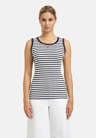 Smith&Soul - Fitted Rib Tanktop Striped marine - Gr. - S