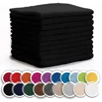 NatureMark Seiftuch 10er-Set Seiftücher 30x30cm 100% Baumwolle, (10-St), Frottier Waschlappen Seiflappen 30 x 30 cm, Schwarz