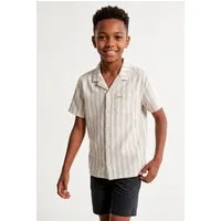 Abercrombie Kids Leinenhemd AFB LINEN CAMP SHIRT im Streifen-Design, for Boys