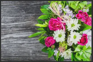 Fussmatte Blumen Gesteck 4623 | Größe: 60 cm x 45 cm