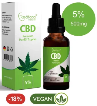 CBD ÖL 5 % Vollspektrum Hanf Öl 10ml (500mg)