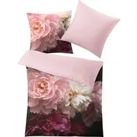 Kleine Wolke Bettwäsche Rosemarie in Gr. 135x200 oder 155x220 cm, Mako-Satin, 2 teilig, Bettwäsche aus Baumwolle, geblümte Bettwäsche mit Reißverschluss