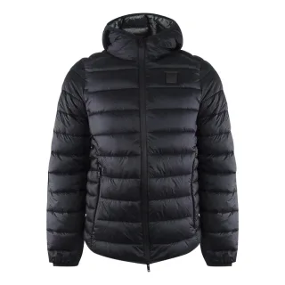 Ice Iceberg - Gepolsterte schwarze Jacke mit Kapuze
