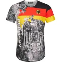 REPUBLIX T-Shirt FAN Herren Länder EM WM Oversize Crew Neck Shirt mit Rundhalsausschnitt