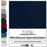 Zestri Spannbettlaken Mikroflausch Bettlaken flauschig & warm, Teddyflausch, 40 cm Steghöhe, Gummizug: rundum, für normale Matratzen Boxspringbett Wasserbett, verschiedene Größen