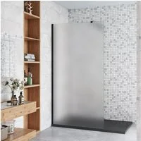 duschspa Duschwand Walk in Milchglas 10mm NANO ESG Duschwand Duschabtrennung Duschkabine, Einscheibensicherheitsglas, Sicherheitsglas, (Set), Glas