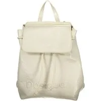 Desigual Rucksack, Stilvoller Damen-Rucksack in Ecru mit verstellbaren Schultergurten
