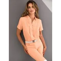 MADELEINE Kurzarmbluse Bluse mit feinen Biesen