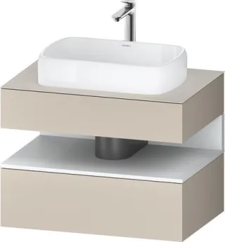 Duravit Qatego Konsolenwaschtischunterbau wandhängend Taupe Supermatt 800x550x600 mm - QA47300188300 QA4730018830010