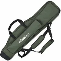 relaxdays Angelrutentasche Große Angeltasche Rutentasche 5 Fächer, grün, 100 cm
