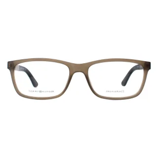 Tommy Hilfiger Rectangle Mens Matte Olive Brille
