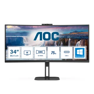 AOC Value-line CU34V5CW/BK | cu34v5cw/bk | V5 series - LED-Monitor