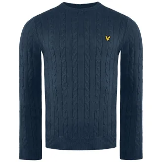 Lyle & Scott Cable Mens Navy Pullover