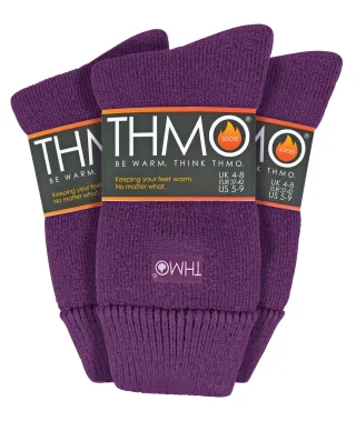 THMO - 3er-Pack Multipack Damen Dicke Winter Warme Socken mit Comfort Top