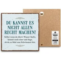 ARTFAVES Holzbild Schild mit Spruch - Du kannst es nicht allen recht machen - witzige Sp