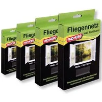 Pro Home Insektenschutz-Fensterrahmen 130x150cm, (Set, 4-St), inkl. selbstklebendem Klettband (5mm), reißfest, witterungsbeständig