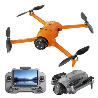 SHRC AE20 GPS 5G WiFi FPV with 4.5inch LCD Screen Controller Voice Prompts 720P HD Dual Camera Servo Gimbal Lifting Obst