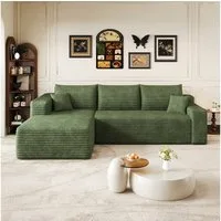 GLP Ecksofa L-Form Cord Cloud Sofa, Ohne Montage Sofort Nutzbar, Modular Sofa, Set, Boneless Design, Weiches Komfort Sofa für modernes Wohnen