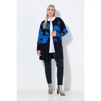 Ulla Popken Strickjacke Strickjacke Blüten Doucleface Rundhals Langarm