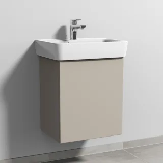 Sanipa 3way Waschtischunterbau zu Geberit Renova Plan Waschtisch mit 1 Tür, Kaschmir-Matt SP8731U