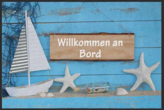 Fussmatte Willkommen an Bord 4783 | Größe: 60 cm x 45 cm