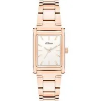 s.Oliver Quarzuhr Line Time SO-4556-MQ, Armbanduhr, Damenuhr, Edelstahlarmband, analog