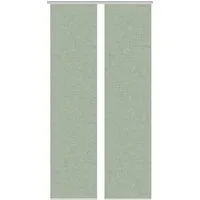 Vision S Schiebegardine 084827 PIVE Schiebegardine, halbtransparent, Bambusoptik, 260x60 cm (2 St), Paneelwagen, transparent, 100% Polyester