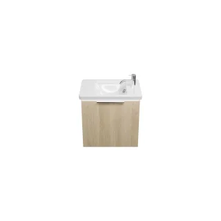 Burgbad Keramik Waschtisch-Set Eqio Eiche Dekor Cashmere/Alpinweiss, SFPQ053F3180C0001 SFPQ053F3180C0001