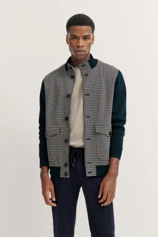 Bugatti Herren Sweatjacke mit Collegekragen