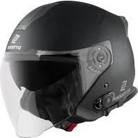Bogotto Motorradhelm H586 BT Solid Bluetooth Jethelm, integriertes Kommunikationssystem,geeignet für Brillenträger,hera