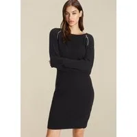 Tamaris Strickkleid mit figurbetonter Passform aus Viskosemischung mit trendy Zippern