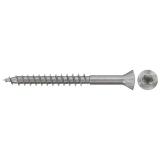 Fischer Fassadenschraube FFSII 5,0x60 SK TX A2 200 Senkkopf, Teilgewinde - 548565