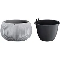 Prosperplast Blumentopf Beton Bowl (1 St), Ø37cm x 21,8cm