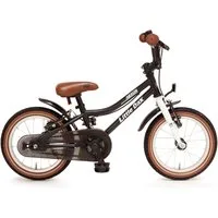 Bachtenkirch Kinderfahrrad 14 Zoll Schwarz Fahrrad für Kinder ab 3 Jahre, Sitzhöhe 43-50 cm, Schrittlänge ab ca. 41 cm, Gewicht ca. 7 kg