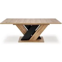 designimpex Esstisch Design HAB-111 Tisch Eiche Artisan - Schwarz ausziehbar 160 bis 200 cm, Esstisch, Esszimmertisch, Tisch, Ausziehtisch, Küchentisch, Esszimmer