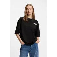 HUGO T-Shirt Nyrotee Rundhalsausschnitt, loose fit, Logoprint
