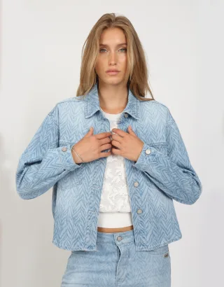 GANG Damen Jacken 94ZOE JACKET - regular fit zig light blue
