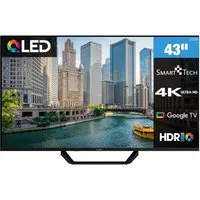 Smart Tech 43QG06V2 QLED-Fernseher (108 cm/43 Zoll, 4K Ultra HD, Google TV, Google Smart TV, HDR, Bluetooth, Triple-Tuner)
