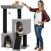 Purpurra Kratzbaum Extra-Dick Stämme XXL Stabil für Grosse Katzen, 114/170 cm