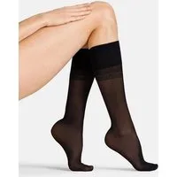 Camano Kniestrümpfe 4er Pack 4er Pack 20 DEN Feinkniestrümpfe in mattem Look, druckfreies Bündchen